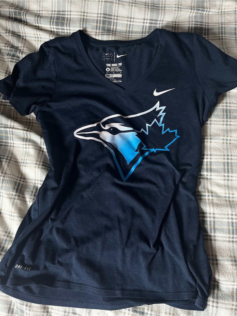 Nike Women’s Navy Blue Toronto Blue Jays V-Neck Tee